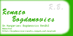 renato bogdanovics business card
