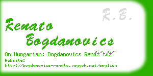 renato bogdanovics business card